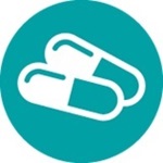 Rx Icon in Teal Circle